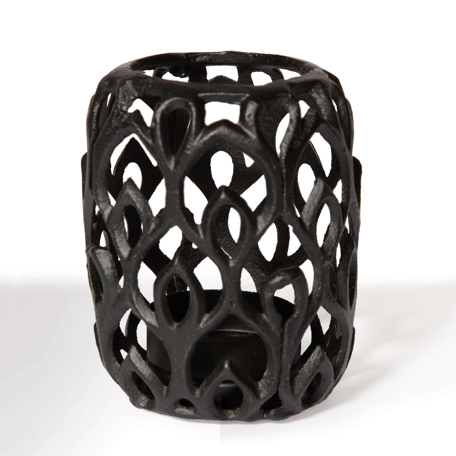 Windlicht Ornament schwarz