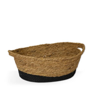 Korb Natur / Schwarz Oval