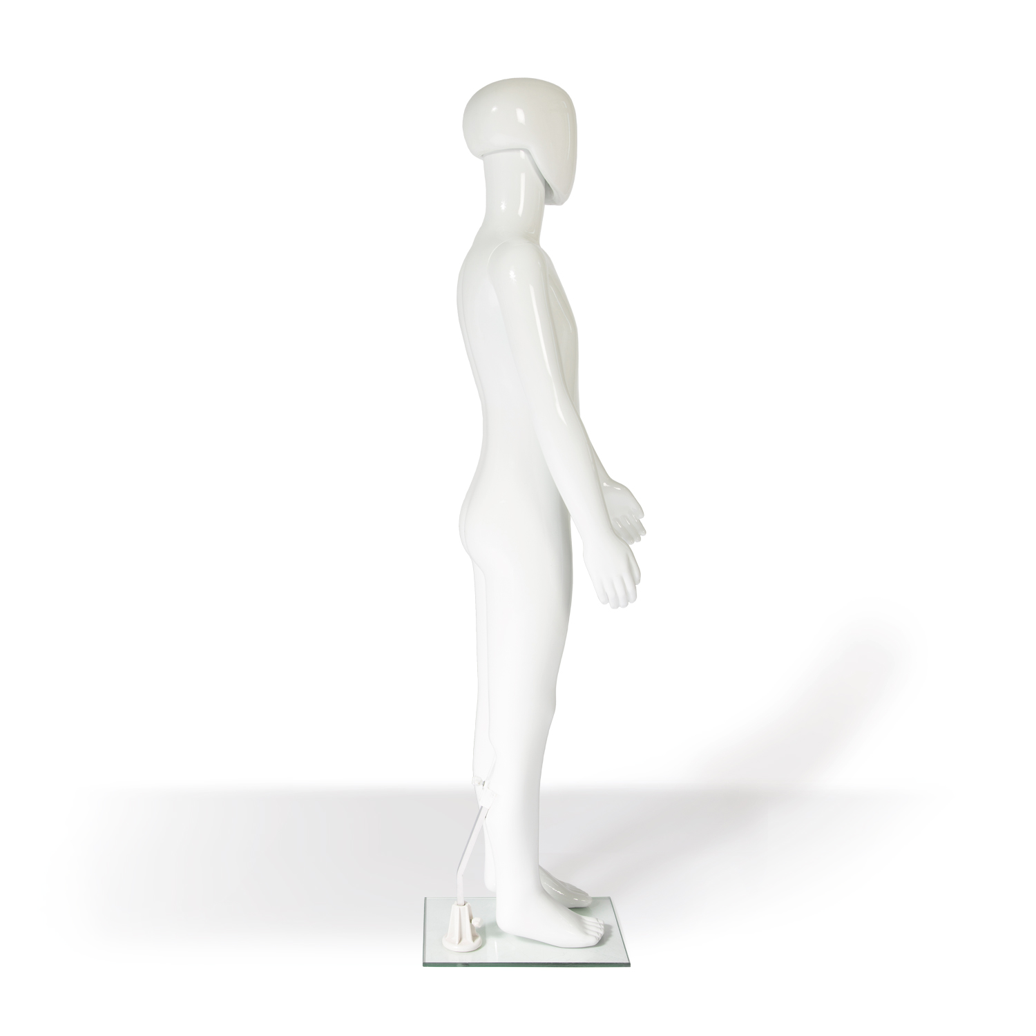 Schaufensterfigur Kind groß stehend weiß-glossy – Bild 3