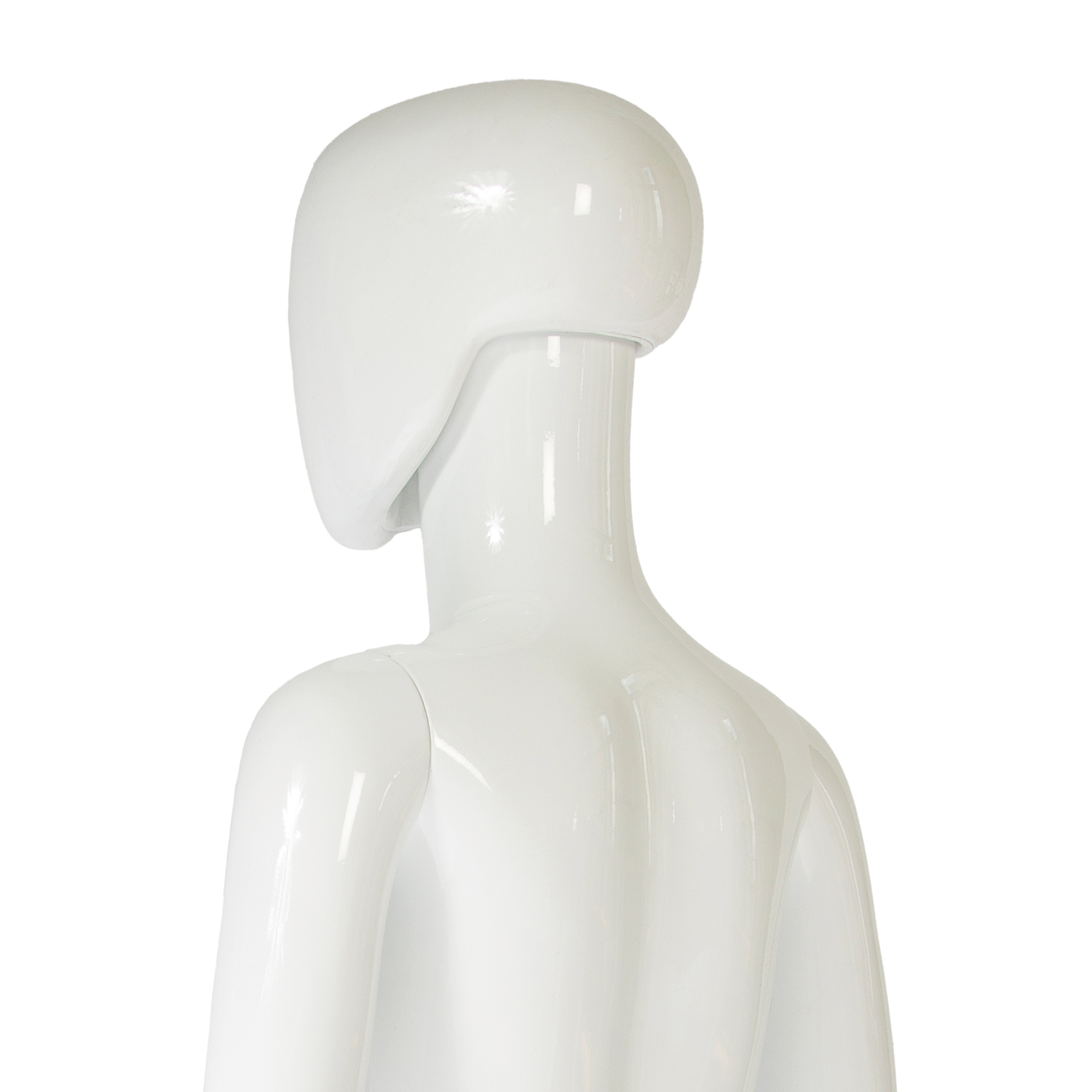 Schaufensterfigur Kind groß stehend weiß-glossy – Bild 4