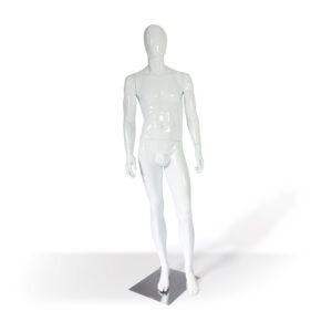 Schaufensterfigur männlich stehend weiß-glossy