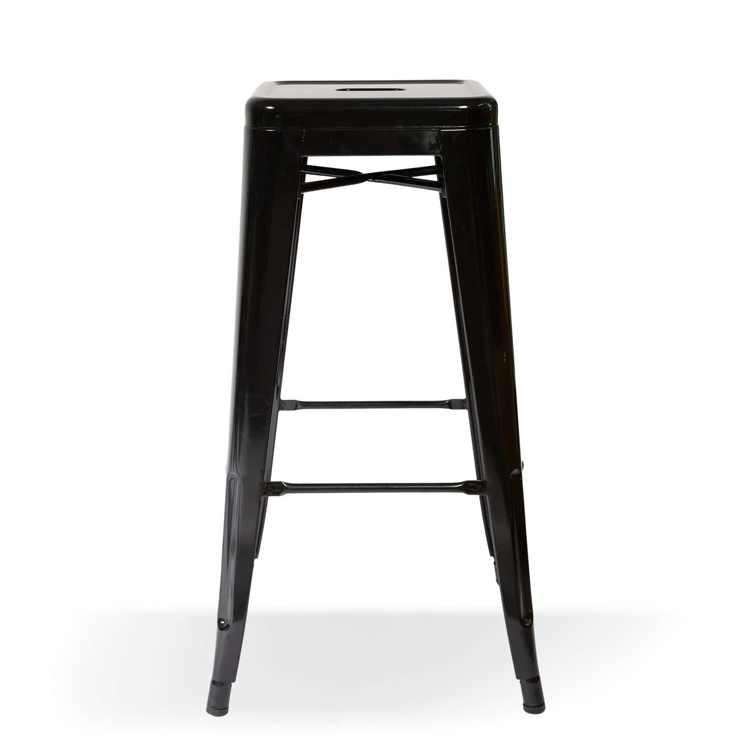 Metallhocker hoch in schwarz – Bild 2