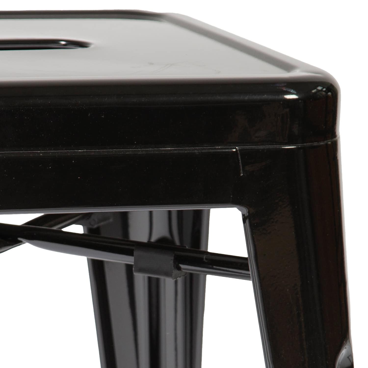 Metallhocker hoch in schwarz – Bild 3