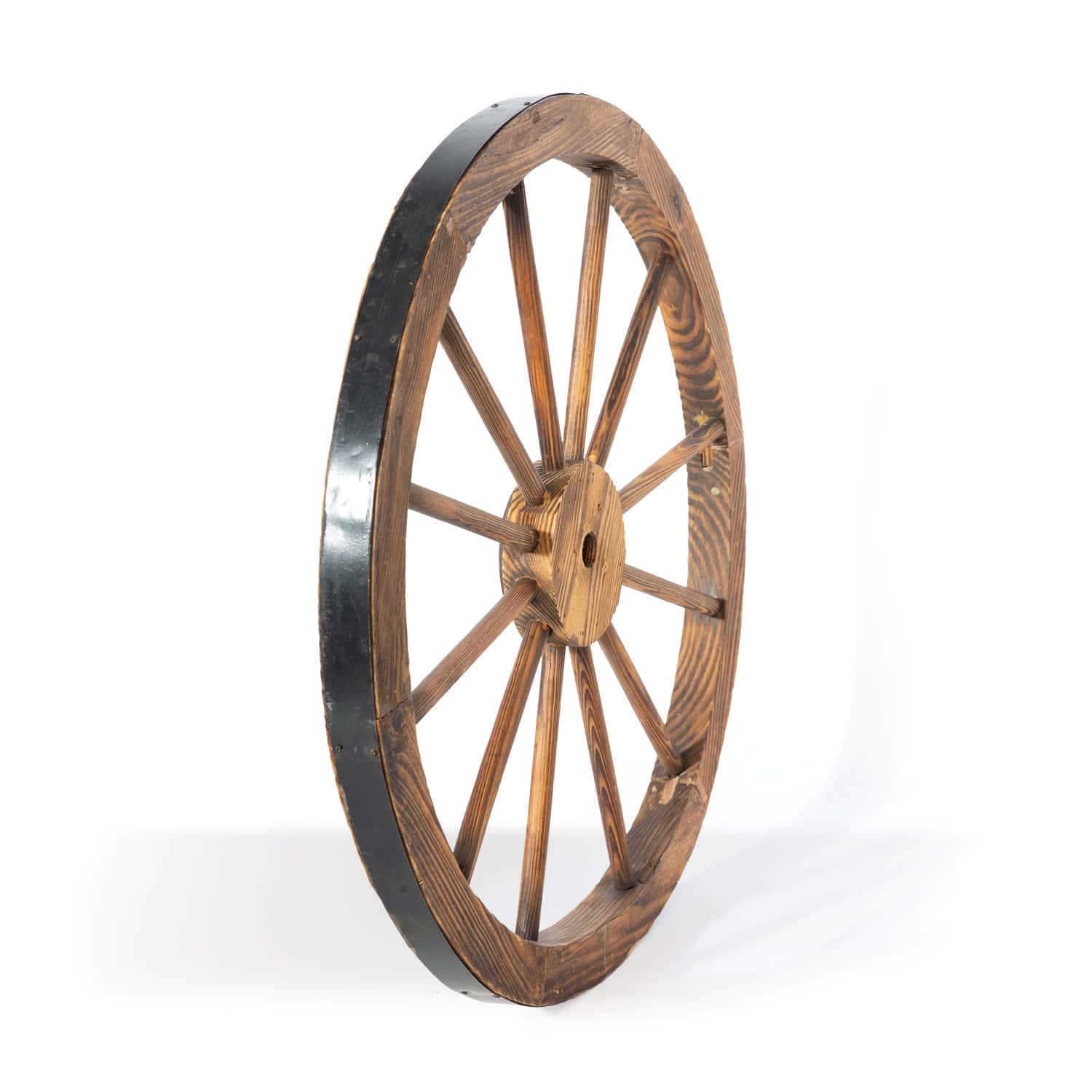 Wagenrad mit Metallbeschlag – Bild 2