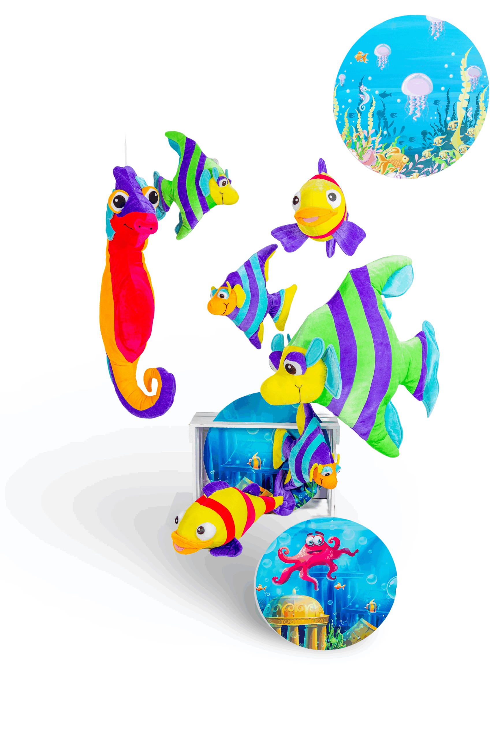 Set aus verschiedenen Plüschfischen – Bild 3