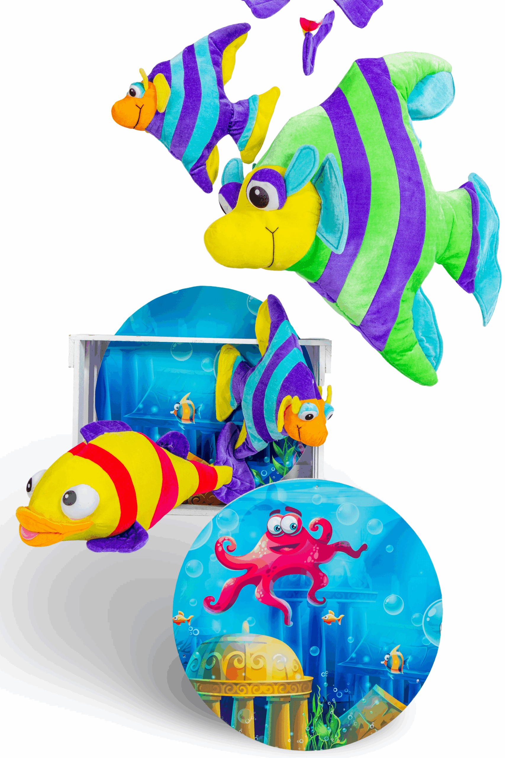 Set aus verschiedenen Plüschfischen – Bild 2